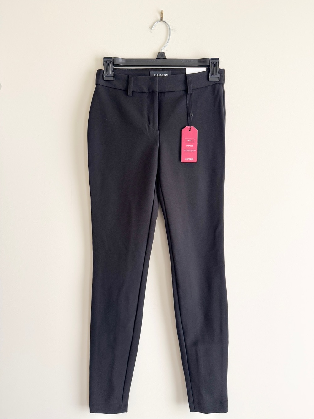 Express Stretch+ Skinny Editor Studio Tall Ankle Trousers Black Size 00 Long NWT